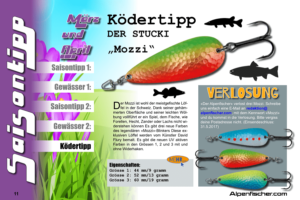 Ködertipp, Mozzi-Löffel, Forellenfischen, Alpenfischer, Spinfischen, Petri Heil, Anglerwettbewerb